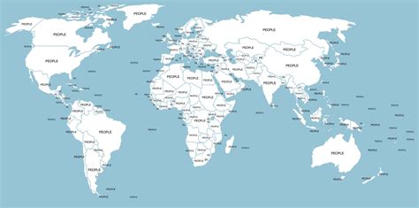 Blank World Map With Capitals