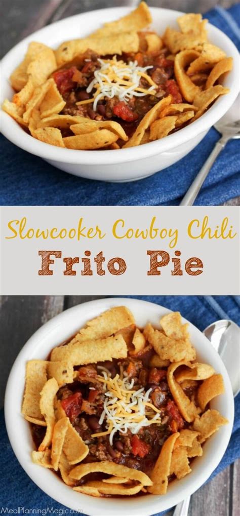 Slowcooker Cowboy Chili Frito Pie Frito Pie Frito Chili Pie