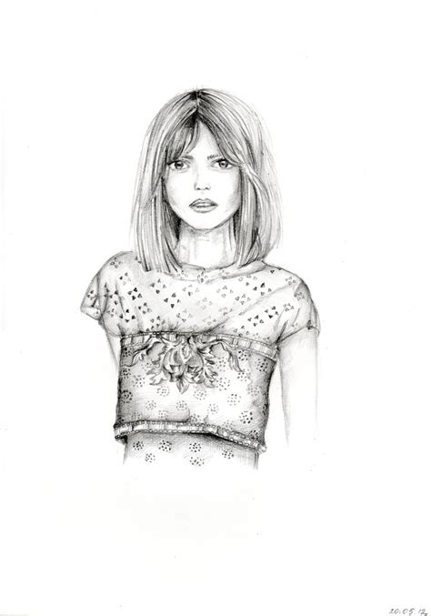 Abbey Lee Kershaw Painting Illustration Illustration Art Female Sketch