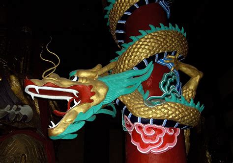 Chinese Dragon Fengdu Ghost City China By High Contrast Self