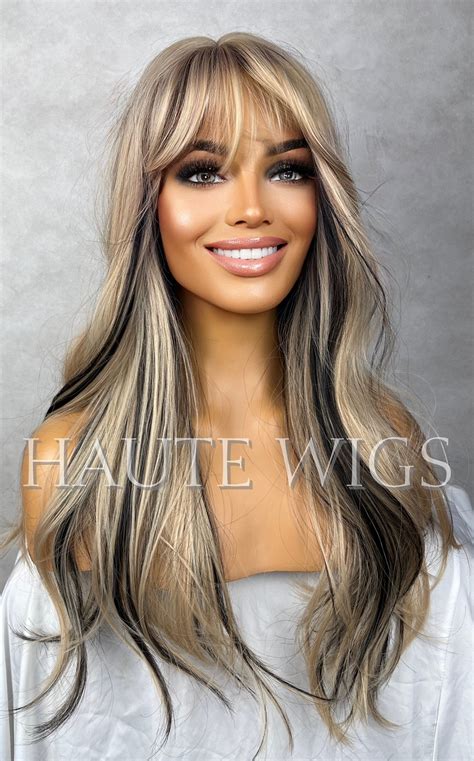 Platinum Blonde Hair With Black Lowlights