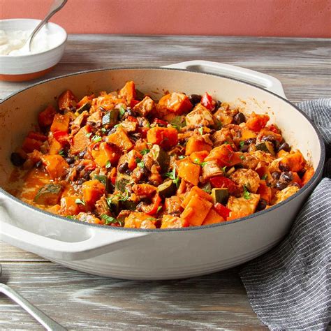 Chicken Sweet Potato Skillet Recipe Taste Of Home