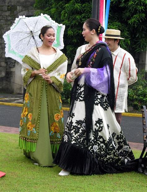 women strolling costumes around the world filipino fashion traditional outfits