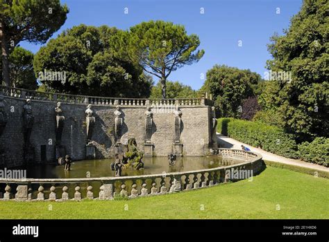 Bagnaia Lazio Italy Villa Lante Fontana Del Pegaso Pegasus
