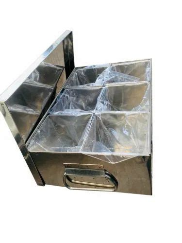 rectangle silver stainless steel masala box for kitchen at rs 250 kg in ahmedabad