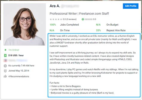 Tips To Improve Your Profile Summary 通用 Freelancer Support