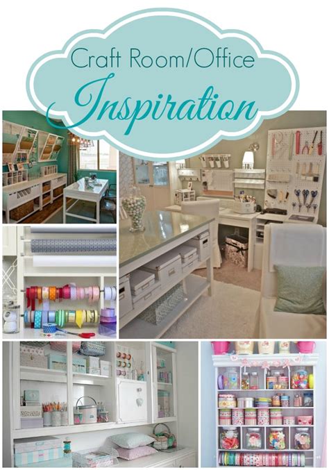 Craft room design with three work stations. Craft Room Inspiration from Pinterest - All Things Heart ...