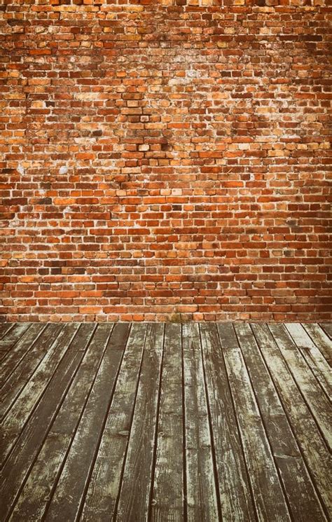 House Interior Grunge Brick Wall And Wood Floor Stock Image Image Of