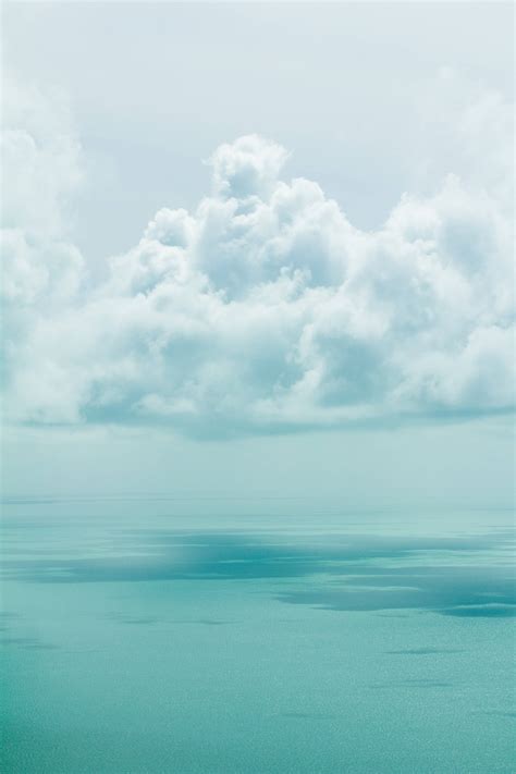 Download Pastel Teal Clouds Sky Wallpaper