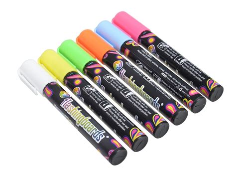 Flashing Illuminated Led Lighted Writing Board Fluorescent Marker Pens