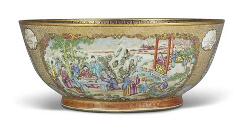 A Chinese Famille Rose Massive Punch Bowl Jiaqing Period 1796 1820 Christies