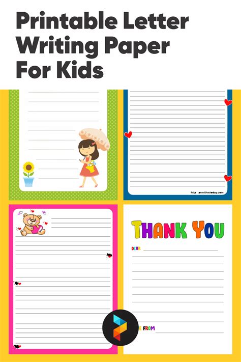 10 Best Free Printable Letter Writing Paper For Kids Pdf For Free At