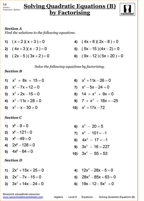 Click on any topic to view, print, or download the worksheets. Year 10 Maths Worksheets | Printable PDF Worksheets