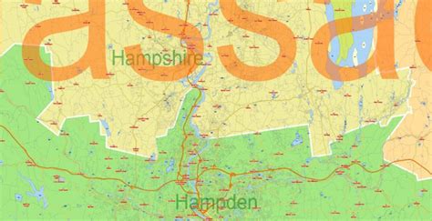 Massachusetts State Cdr Vector Map Exact Extra Detailed All Roads