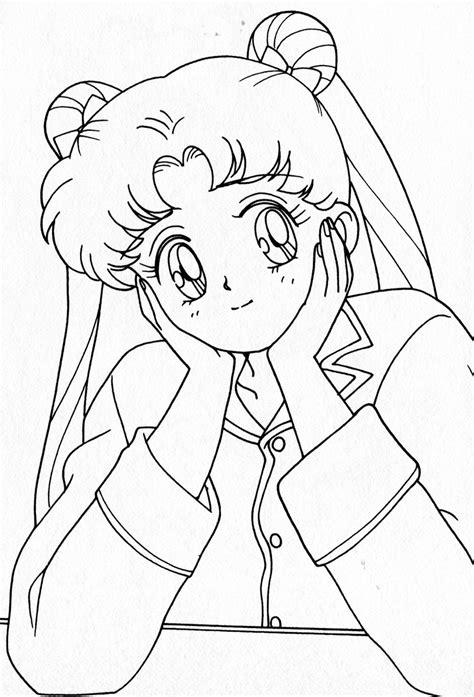 Sailor Moon Coloring Pages Coloring Pages For Girls Cute Coloring