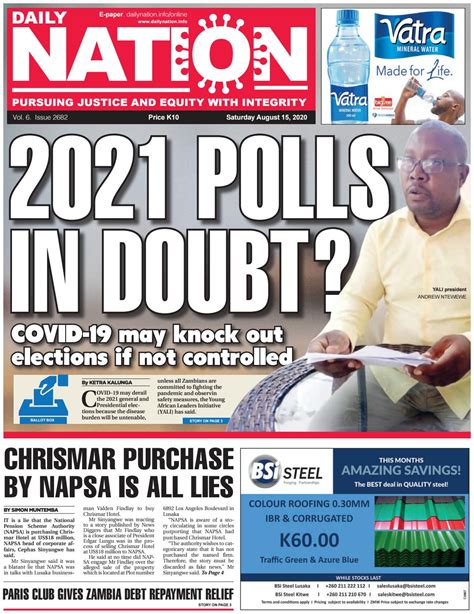 Daily Nation Saturday August 15 2020 By Dailynation Issuu