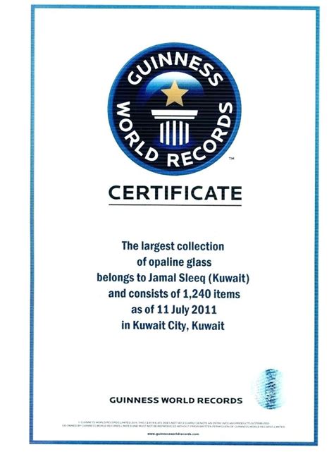Guinness World Record Certificate Template Within Fresh Guinness