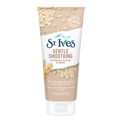Ives face scrub helps to buff away dead skin cells to prep your skin for more effective absorption for our st. St. Ives Gentle Smoothing Face Scrub and Mask Oatmeal 6 oz ...