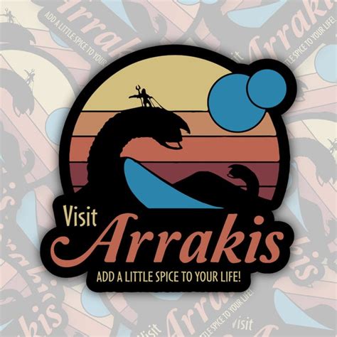 Visit Arrakis Dune Travel Ad Sticker Die Cut Waterproof Vinyl Etsy