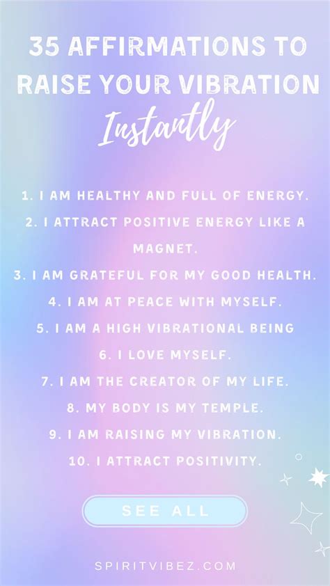 35 Affirmations To Raise Your Vibration Instantly Spiritvibez