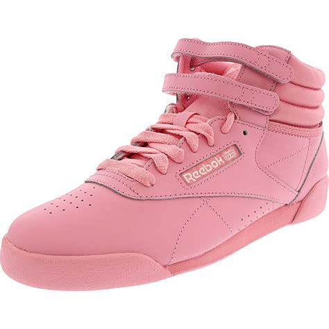 Reebok Reebok F S Hi Colors Squad Pink White Ankle High Leather Fashion Sneaker M