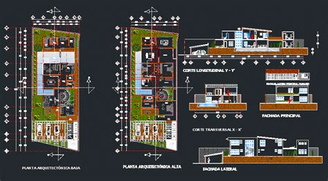 Planos De Proyecto Arquitect Nico Vivienda Unifamiliar En Dwg Autocad