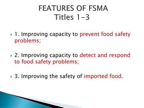 Food safety authorities since the 1930s. PPT - FOOD SAFETY MODERNIZATION ACT (FSMA) PowerPoint ...