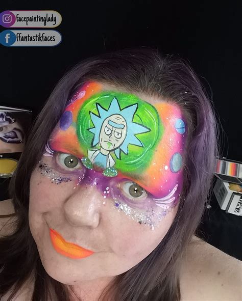 Rick And Morty Face Painting Makeup Artists Artistic Make Up