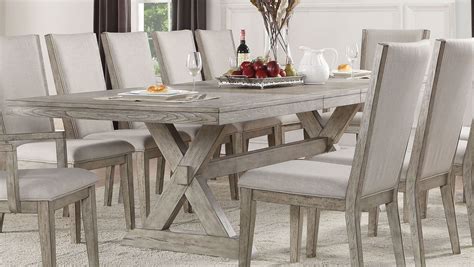 Rocky Gray Oak Extendable Dining Table By Acme 1stopbedrooms