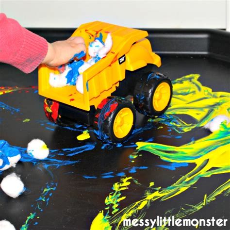 Painting With Toy Cars Messy Little Monster