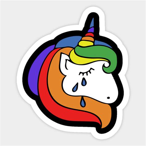 Sad Unicorn Sad Unicorn Sticker Teepublic