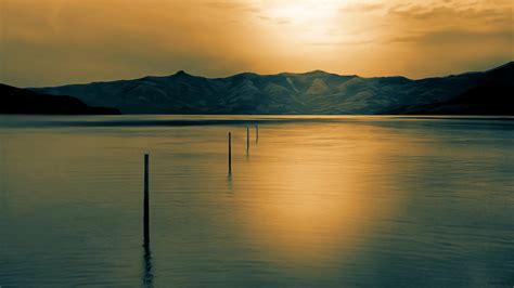 Wallpaper Sunlight Landscape Sunset Sea Bay Lake Nature