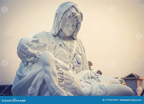 La Pieta Statue The Blessed Virgin Mary Holding Dead Jesus Christ