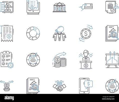 Risk Management Outline Icons Collection Management Risk Strategy