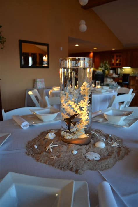 Beach wedding decorations, Beach wedding tables, Beach theme wedding