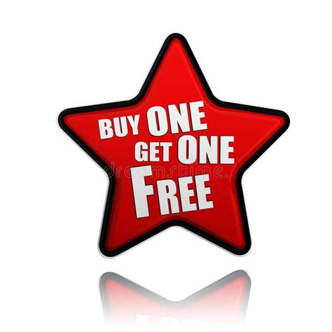 Buy One Get One Free Red Star Banner Stock Illustration Illustration