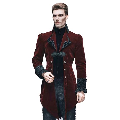 Thinkers Clothing Gothic Red Mens Victorian Rebelsmarket