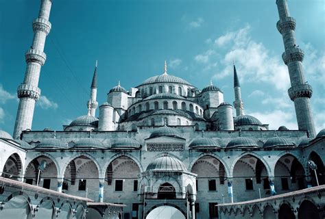 Fond Décran Grand Mosque Sultanahmet Mosque Istanbul Dinde