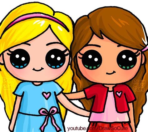 meet lily and rose dsc best friends draw so cute cute drawings cute kawaii drawings kawaii