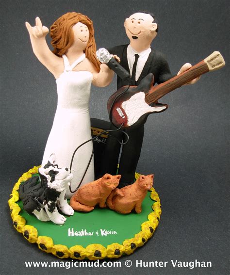 Custom Wedding Cake Toppers Singing Bride Wedding Cake Topper