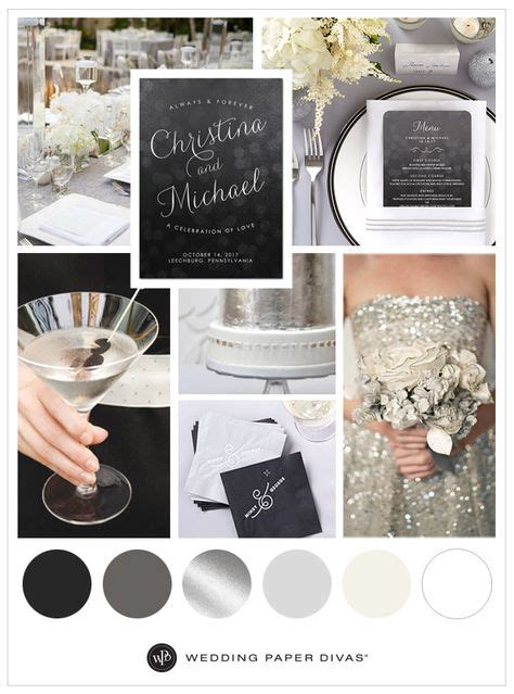 Almost 50 Shades Of Grey Wedding Ideas Black Wedding Themes Silver