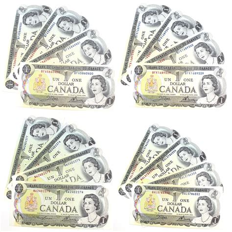 Consecutive 1973 Bank Of Canada 1 Collection In Unc Condition You