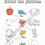 Kindergarten Learning Colors Worksheets