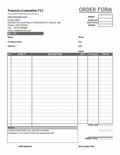 33 Free Order Form Templates And Samples In Word Excel Formats