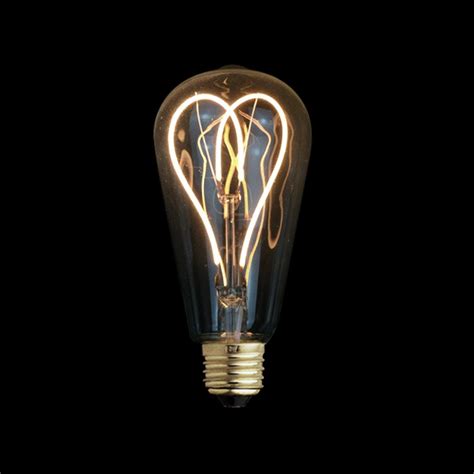 Acheter Ampoule Led Filament Gold Vintage St64 Edison Forme De Coeur