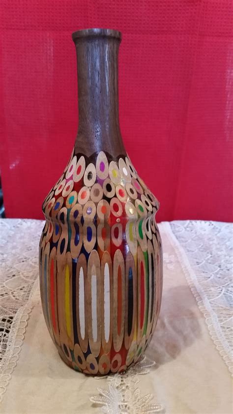 Colored Pencil Vase Turned By Gil Gasper Wood Turning Projects