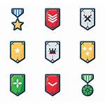 Rank Badge Icons Icon Vector Energetic Dimitry