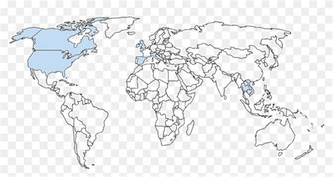 Map Of The World Countries Blank Hd Png Download