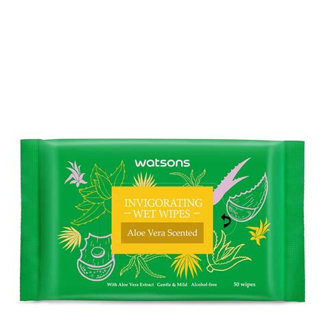 People interested in aloe vera watson also searched for. Watsons Invigorating Wet Tissues Aloe Vera Scented 50 ...