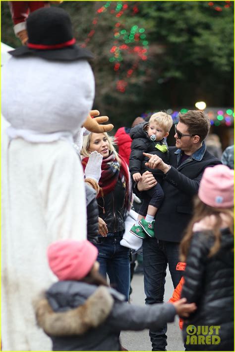 Michael Buble Takes His Son Noah To A Christmas Theme Park Photo